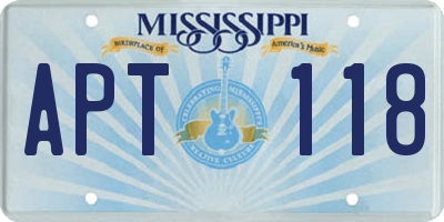 MS license plate APT118