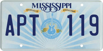 MS license plate APT119