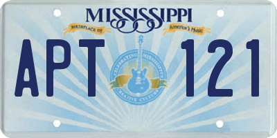 MS license plate APT121