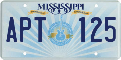 MS license plate APT125