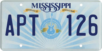MS license plate APT126