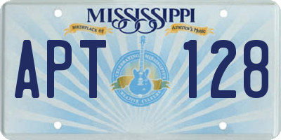 MS license plate APT128