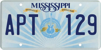 MS license plate APT129