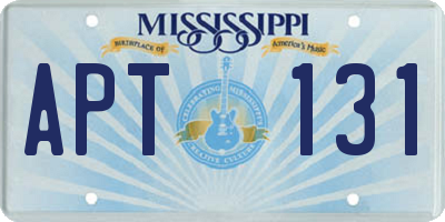 MS license plate APT131
