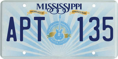MS license plate APT135