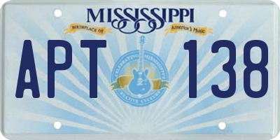 MS license plate APT138