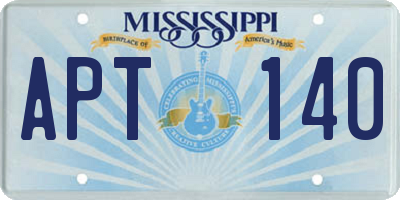 MS license plate APT140