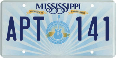 MS license plate APT141