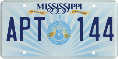 MS license plate APT144