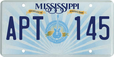 MS license plate APT145