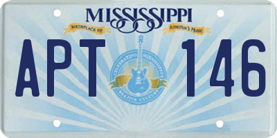 MS license plate APT146