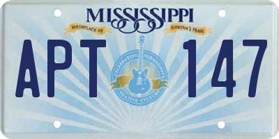 MS license plate APT147