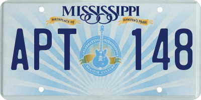 MS license plate APT148
