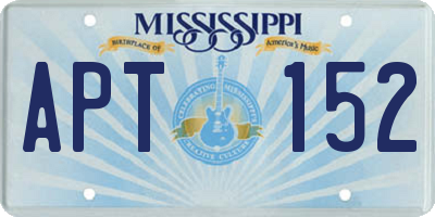 MS license plate APT152