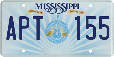 MS license plate APT155