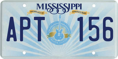 MS license plate APT156