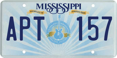 MS license plate APT157