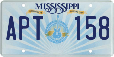 MS license plate APT158