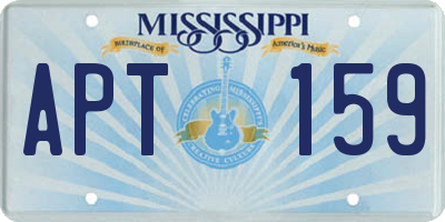 MS license plate APT159