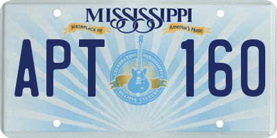 MS license plate APT160