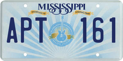 MS license plate APT161