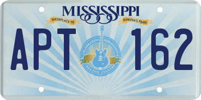 MS license plate APT162