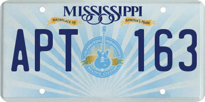 MS license plate APT163