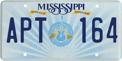 MS license plate APT164