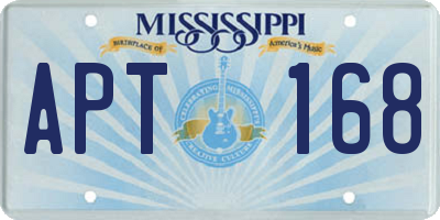 MS license plate APT168