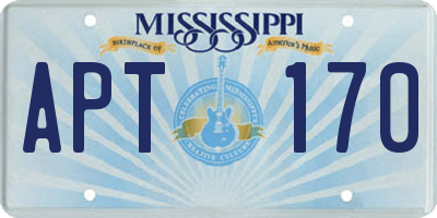 MS license plate APT170