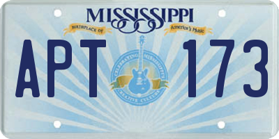 MS license plate APT173