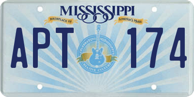 MS license plate APT174