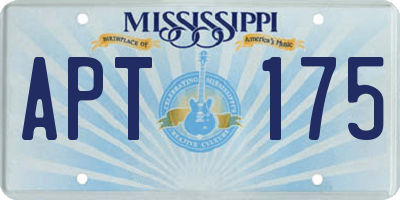 MS license plate APT175