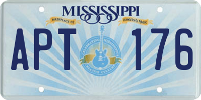 MS license plate APT176
