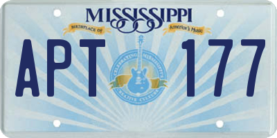 MS license plate APT177