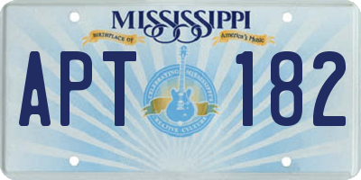 MS license plate APT182