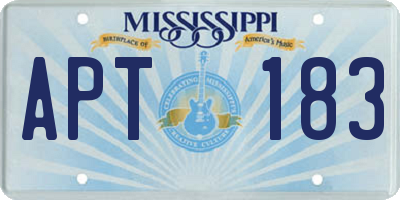 MS license plate APT183