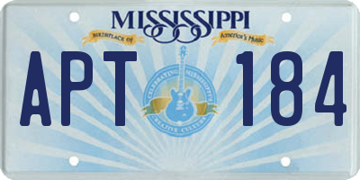 MS license plate APT184