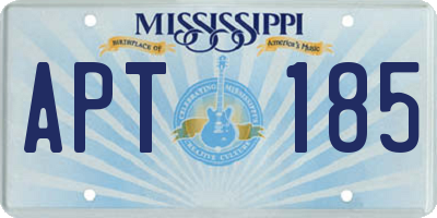 MS license plate APT185