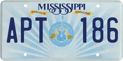 MS license plate APT186