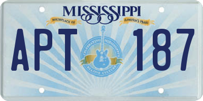 MS license plate APT187