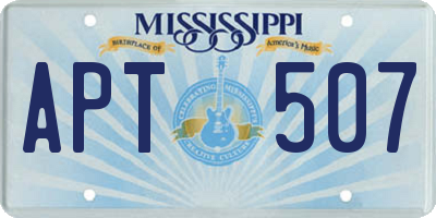 MS license plate APT507