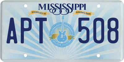 MS license plate APT508