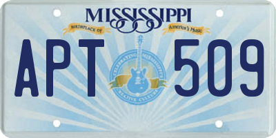 MS license plate APT509