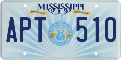 MS license plate APT510