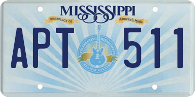 MS license plate APT511