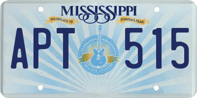 MS license plate APT515