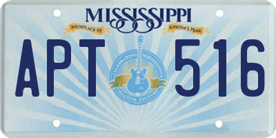 MS license plate APT516