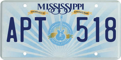 MS license plate APT518