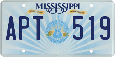 MS license plate APT519